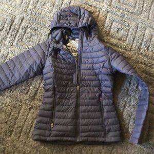 navy blue columbia down jacket